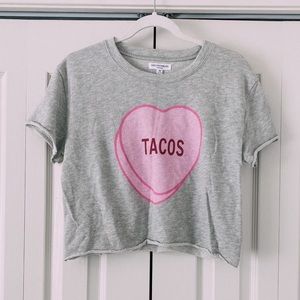 ‘Tacos’ Cropped Sweatshirt Tee